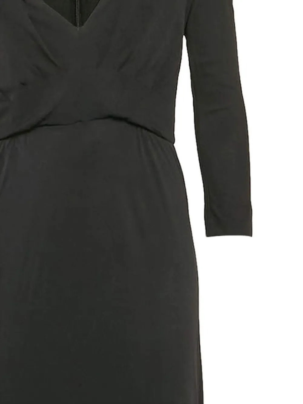 Bottega Veneta Pre-Owned Zijden maxi-jurk met wikkeldetail - Zwart