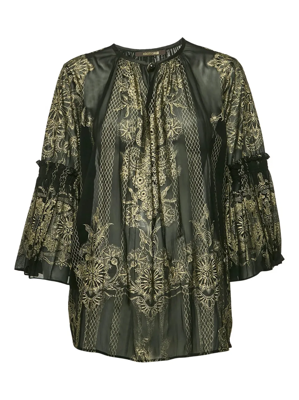 Roberto Cavalli Vintage シルクブラウス - ブラック Roberto Cavalli Vintage シルクブラウス - ブラック