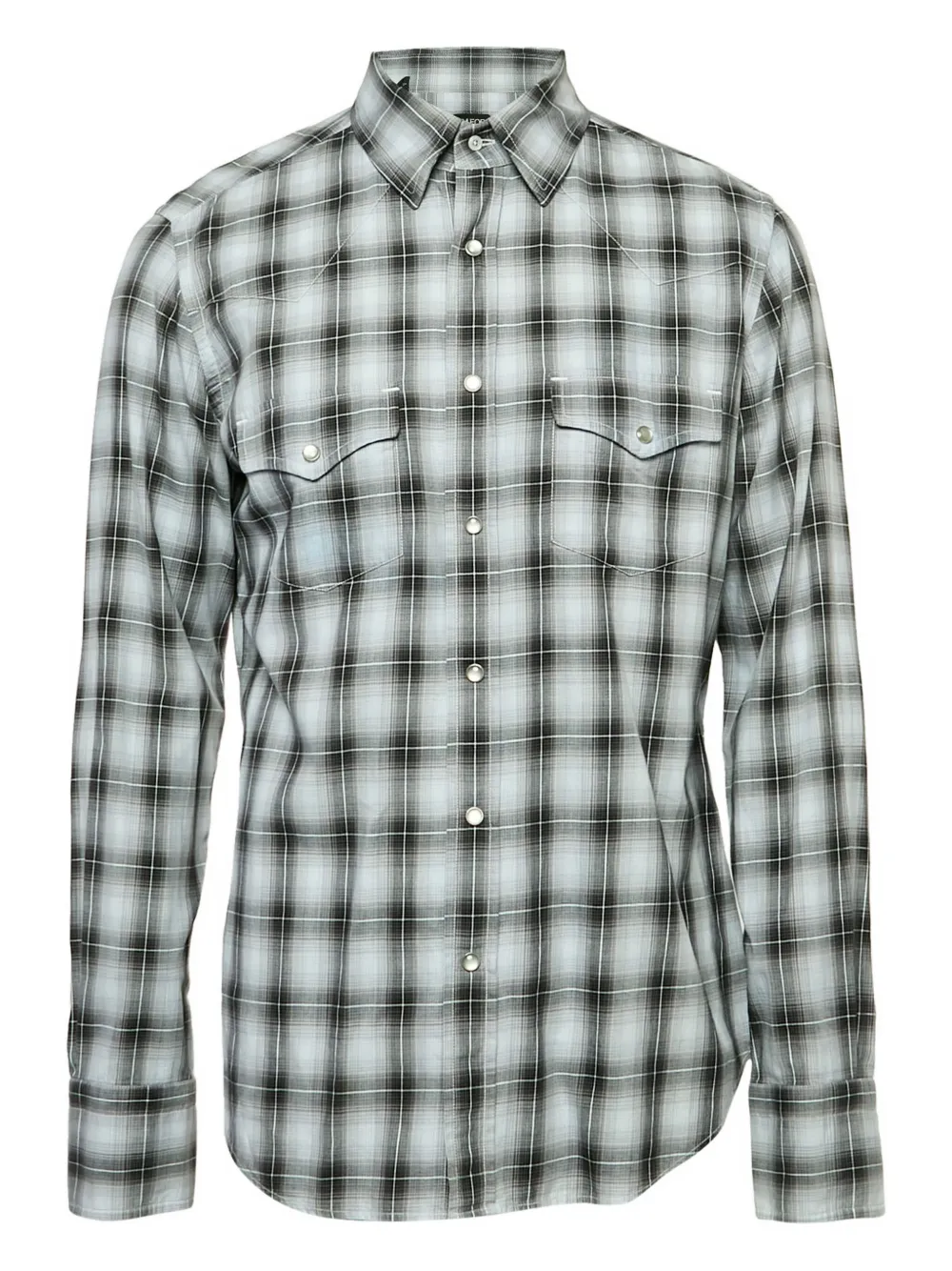 Tom Ford Vintage check-print shirt | Grey | Image 1