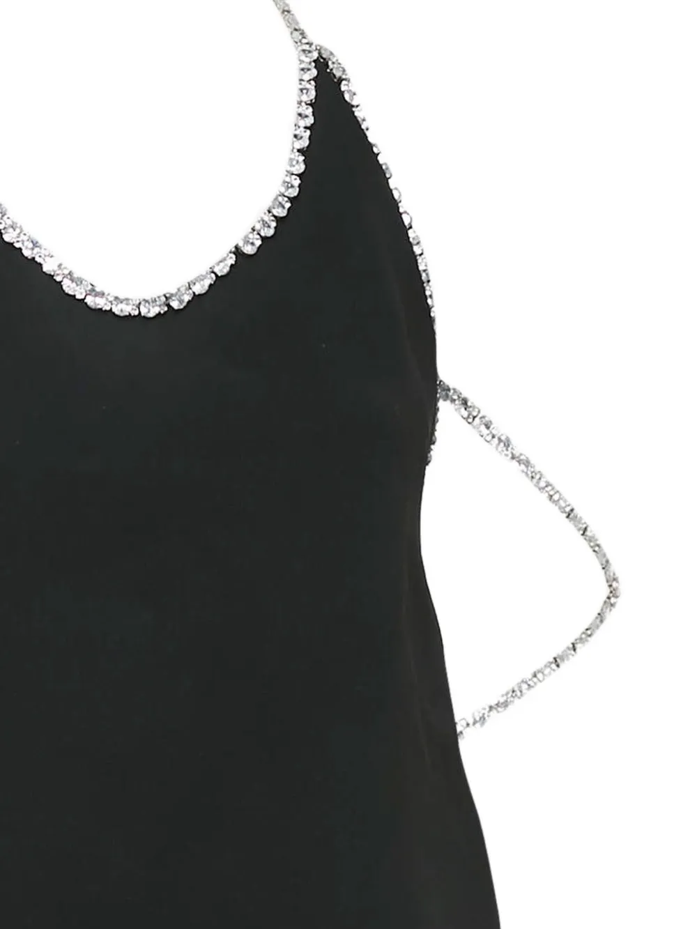 Miu Miu Pre-Owned 2024 mouwloze mini-jurk met kristallen - Zwart