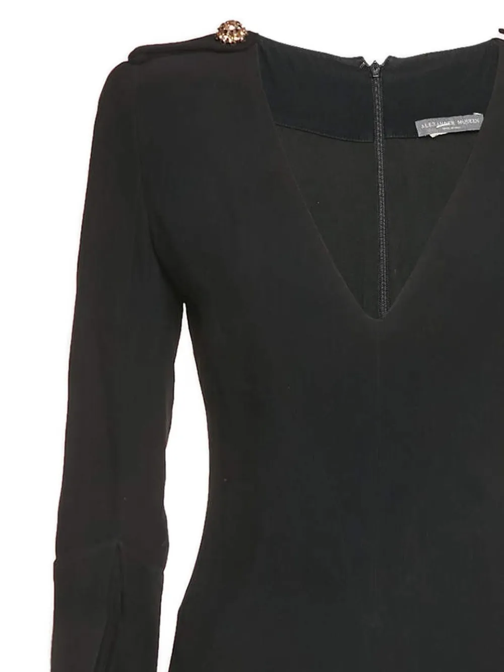 Alexander McQueen Pre-Owned 2024 crêpe jurk - Zwart