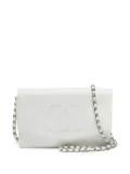 CHANEL Pre-Owned Interlocking CC-logo wallet on chain - White