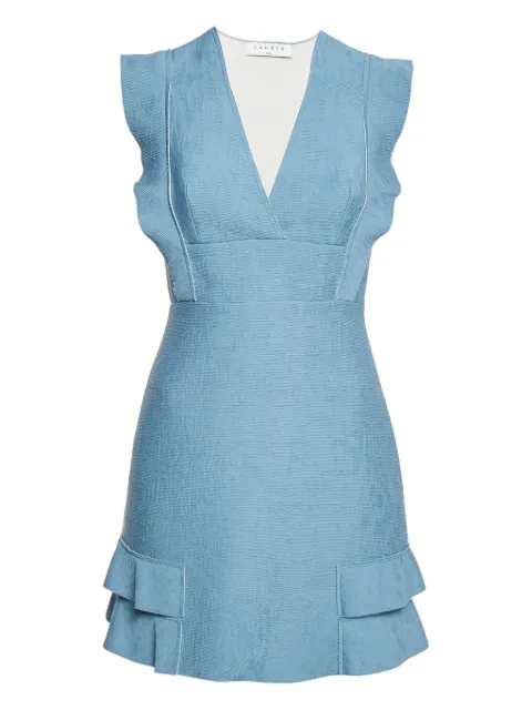 SANDRO pre-owned V-neck ruffle dress