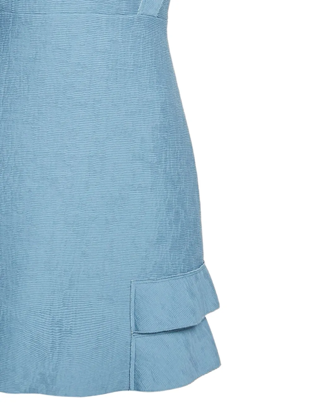 SANDRO Pre-owned jurk met ruches en V-hals - Blauw