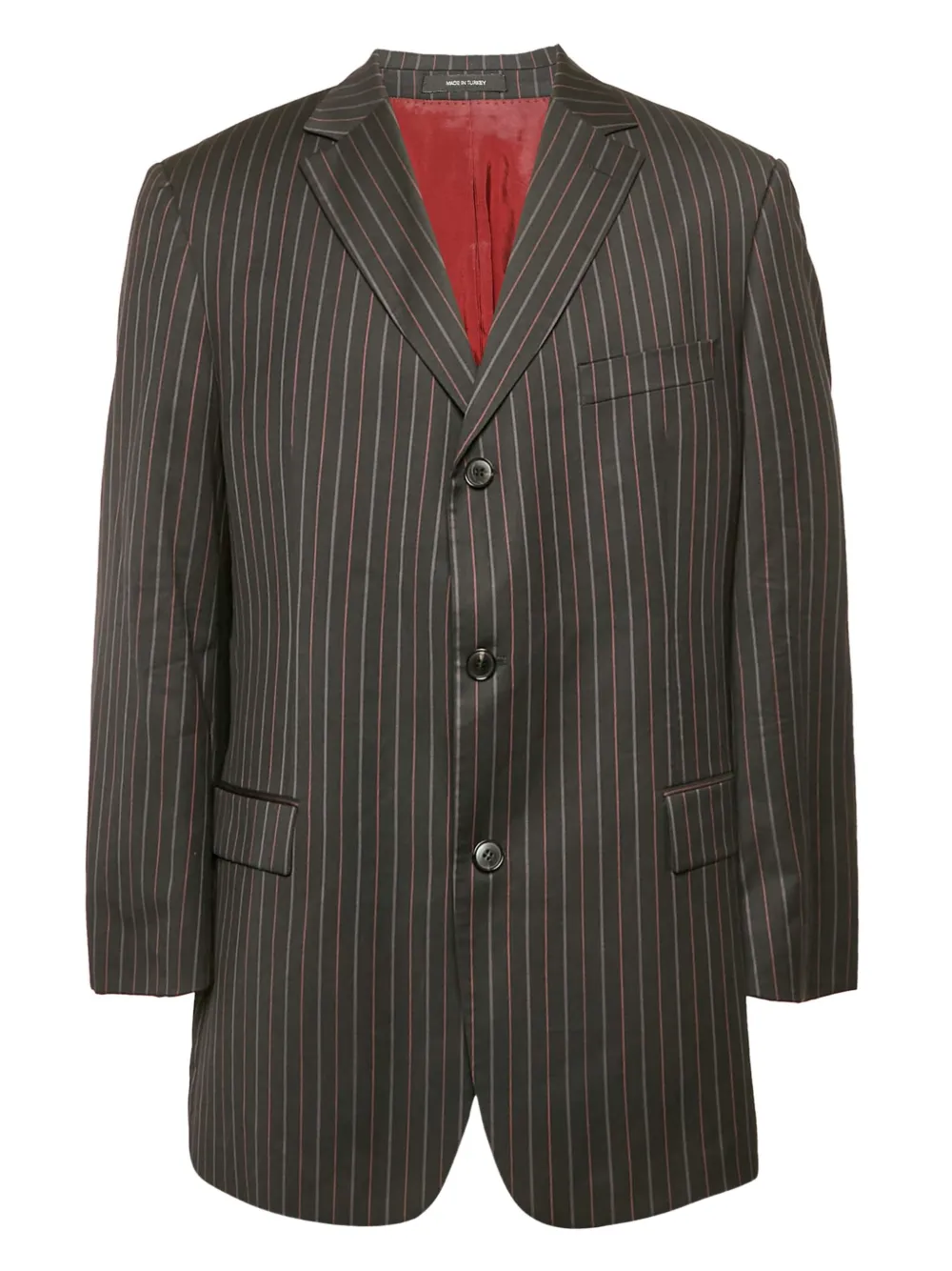 BOSS pinstripe gabardine blazer | Black | Image 1