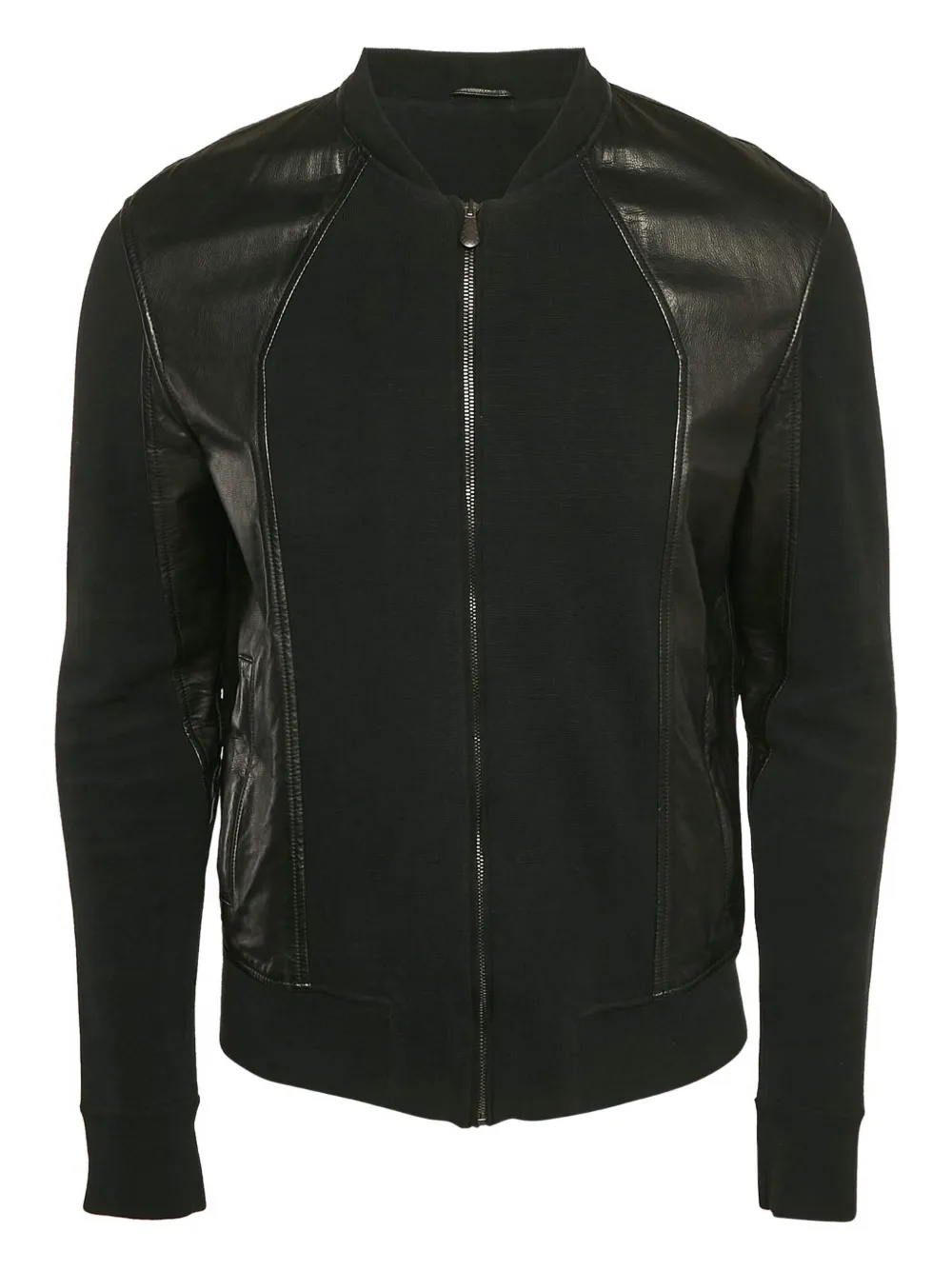 Bottega Veneta Pre-Owned leather knit jacket | Black | Image 1
