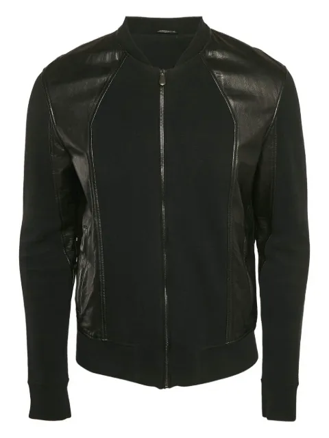 Bottega Veneta Pre-Owned leather knit jacket