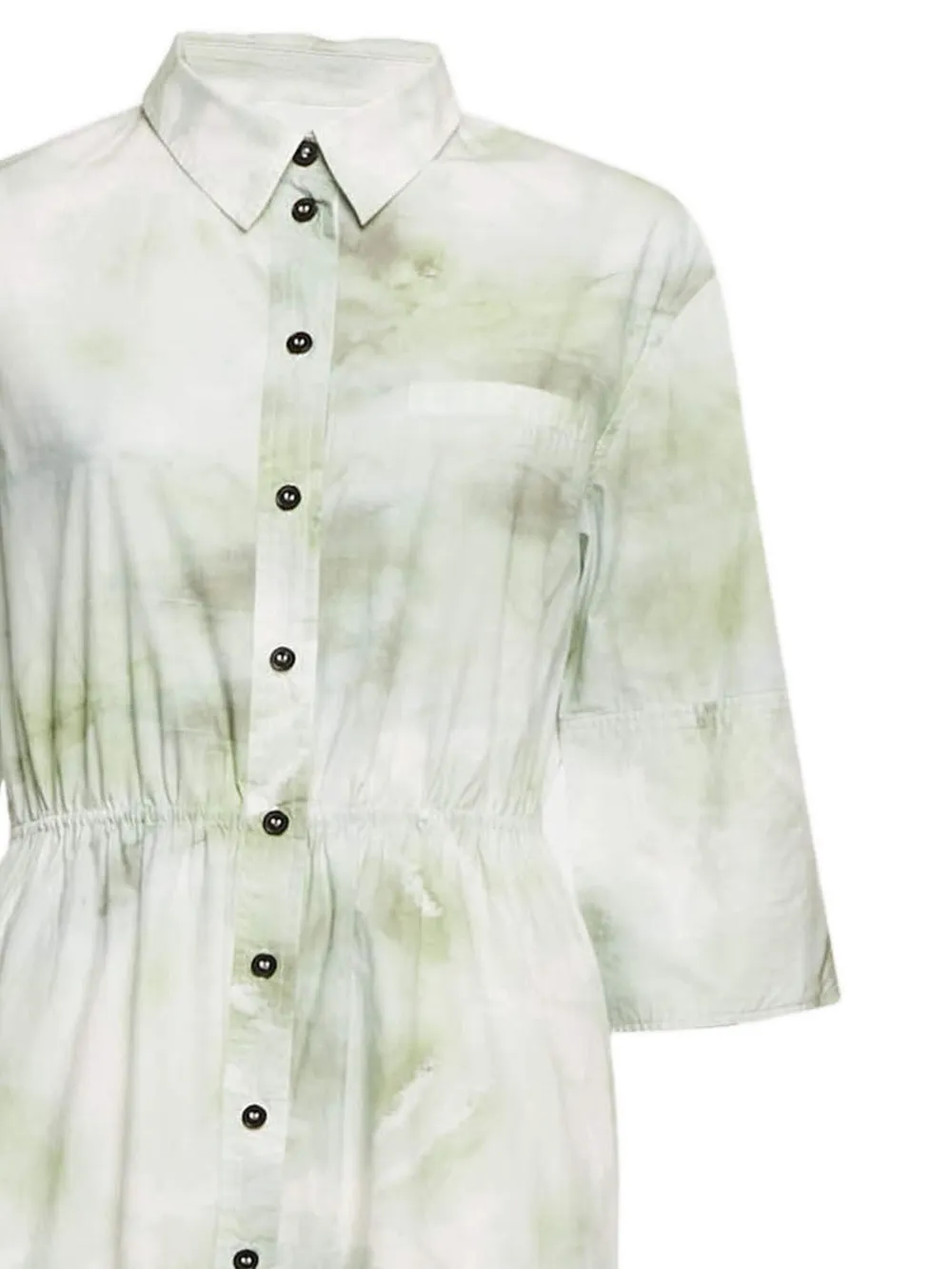 GANNI Blousejurk met tie-dye print - Groen