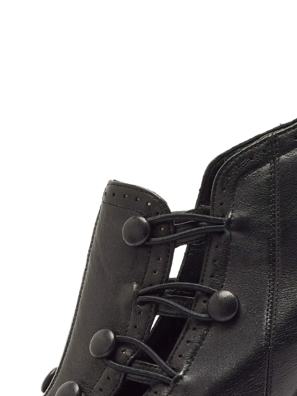 Bottega Veneta Pre-Owned 2024 100 mm leren laarzen met knopen - Zwart