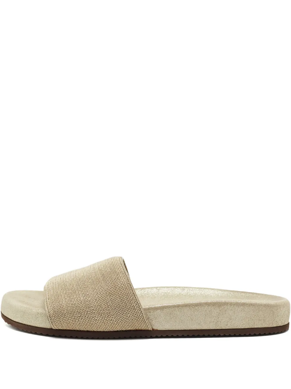 Brunello Cucinelli Vintage beaded suede slides | Gold | Image 1
