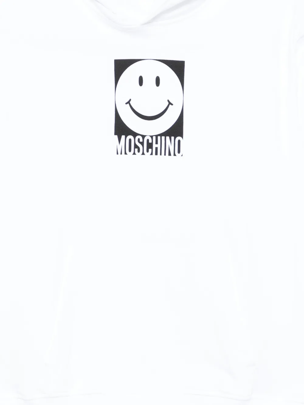 Moschino Kids Katoenen hoodie met smiley Wit