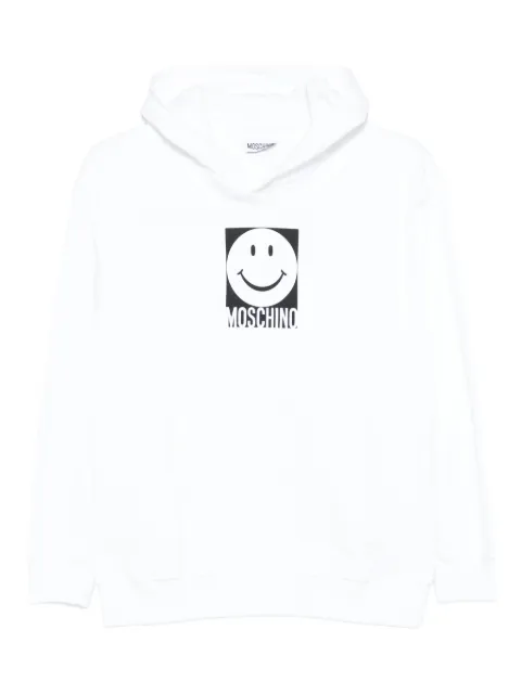 Moschino Kids smiley-face cotton hoodie