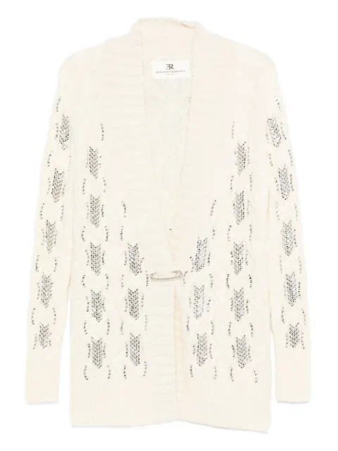 Ermanno Scervino sequin-embellishment cable-knit cardigan