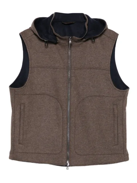 Barba Napoli Mare hooded zip-fastening waistcoat