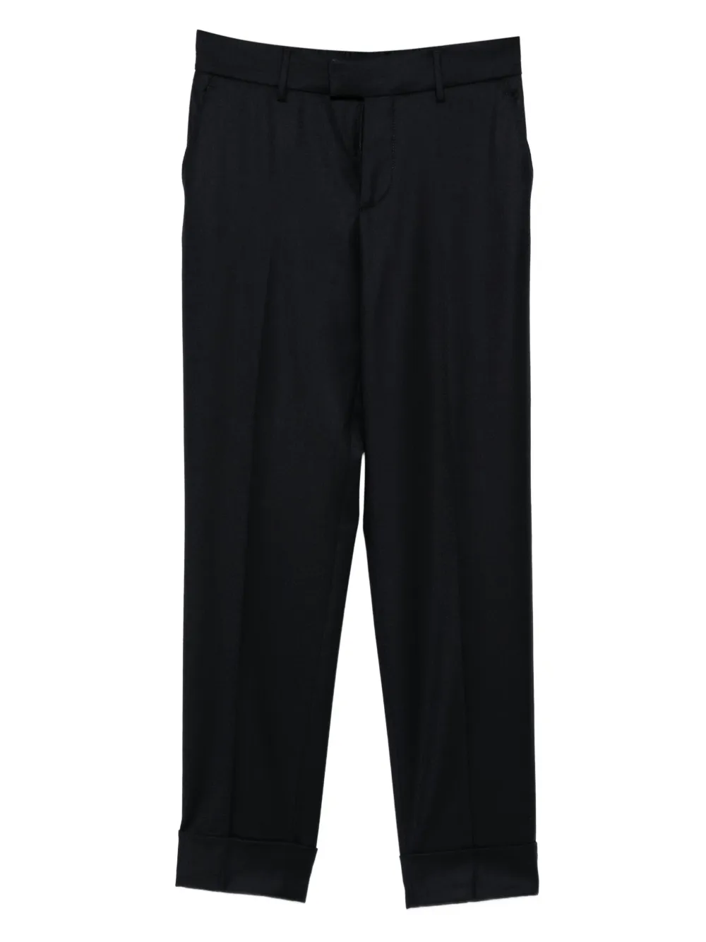 cuffed wool trousers