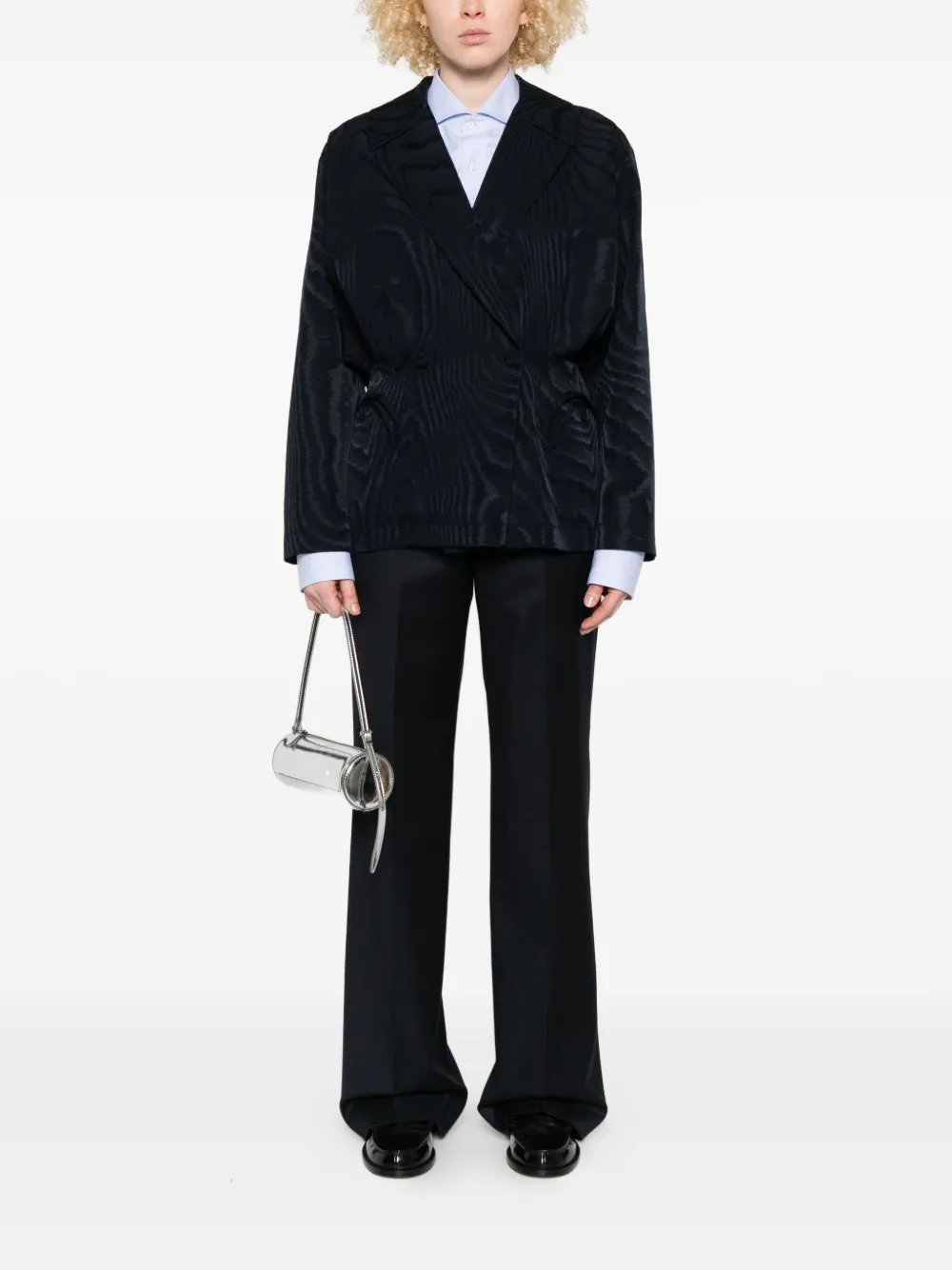 Berwich wool wide-leg trousers - Blauw