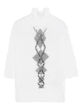 Ermanno Scervino embellished turtleneck sweater - White
