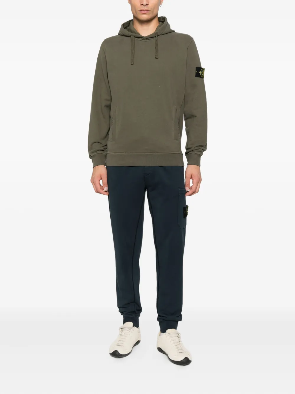 Stone Island patch-pocket drawstring trousers - Blauw