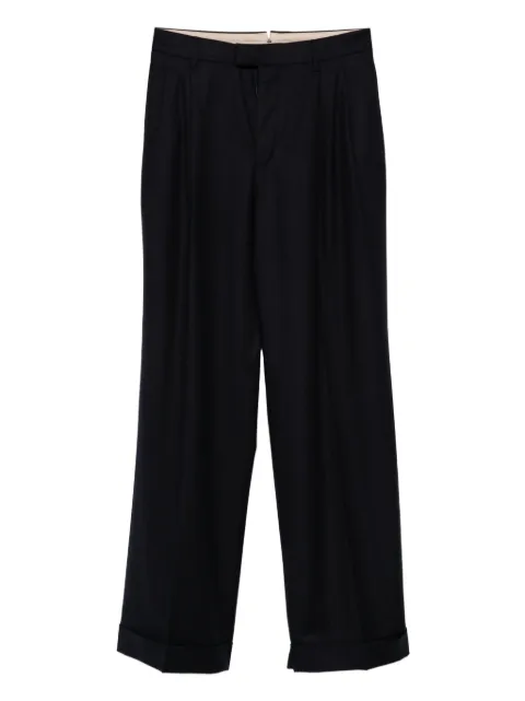 Berwich pleated straight-leg trousers