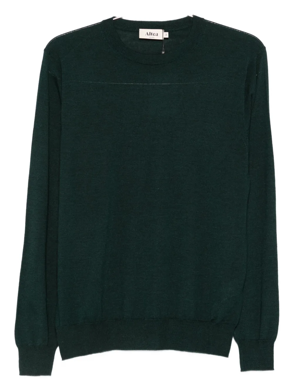 Altea Round-neck Wool Sweater In Green