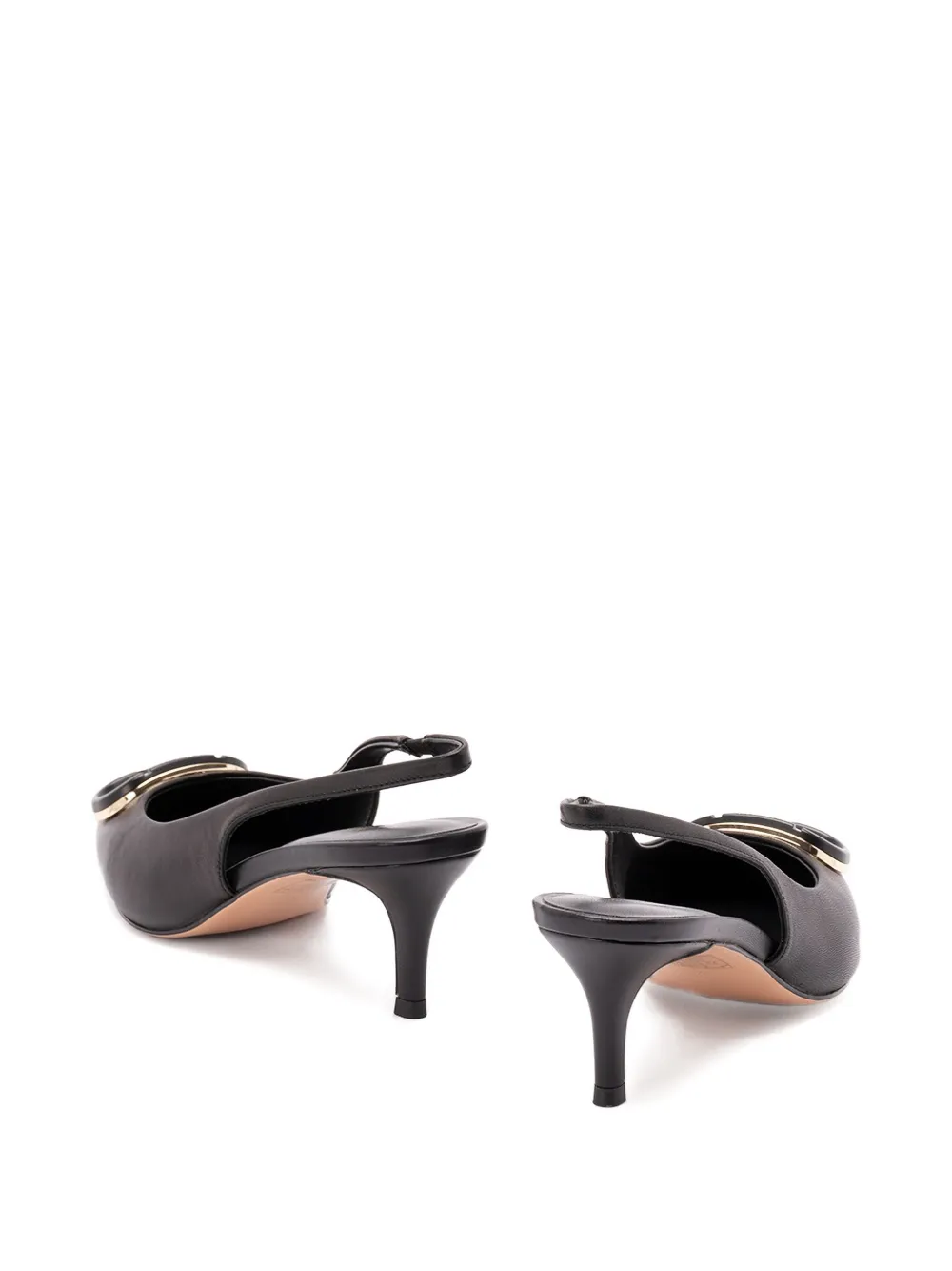 TWINSET slingback leather pumps Black