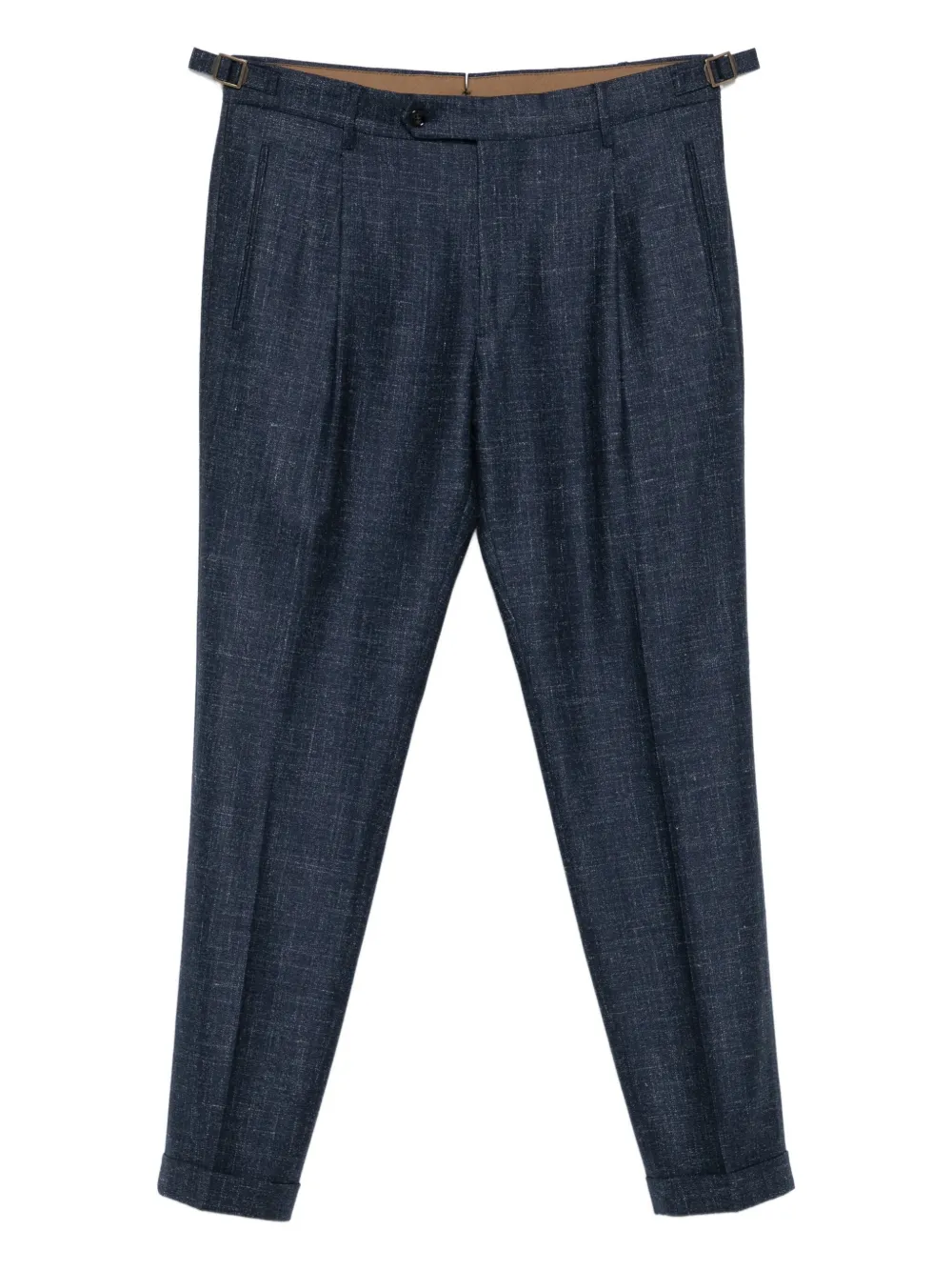 pleated side-adjuster trousers