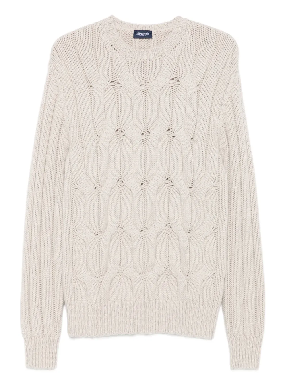 cable-knit crew-neck sweater