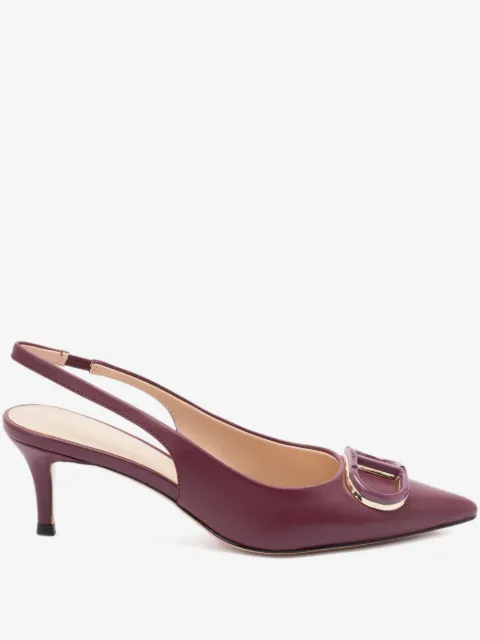 TWINSET 60mm slingback leather pumps