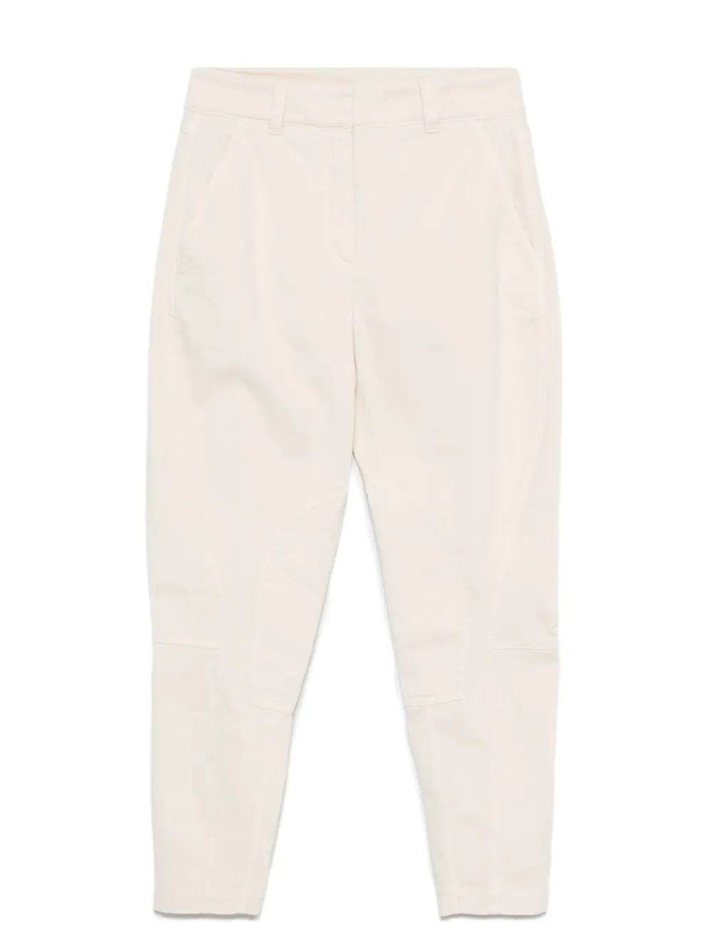 Brunello Cucinelli panelled cotton trousers Wit