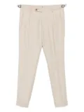 Berwich pleated side-buckle trousers - Neutrals