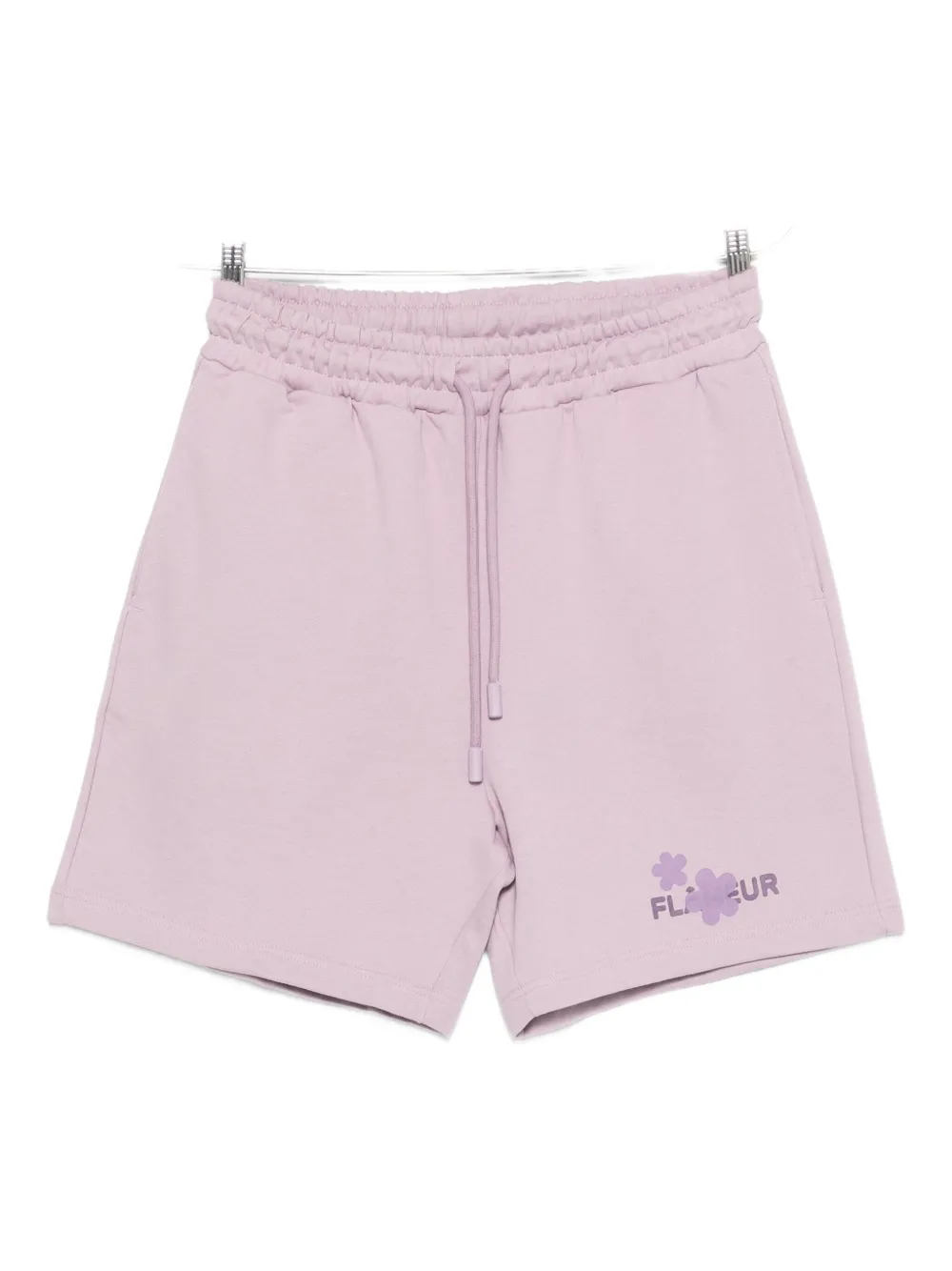 Flâneur Logo-print Drawstring Track Shorts In Purple