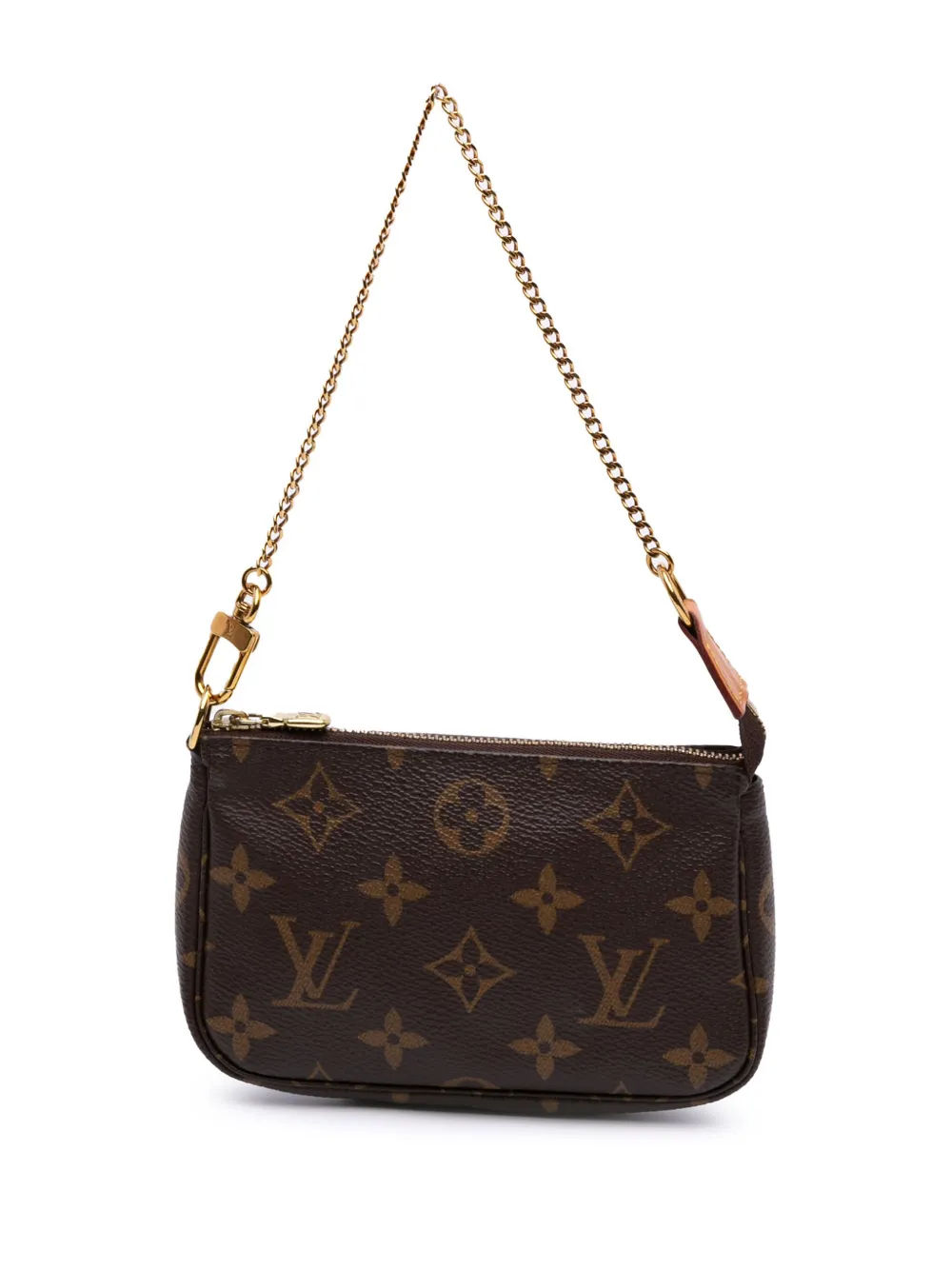 Pre-owned Louis Vuitton 2021 Monogram Mini Pochette Accessoires Handbag In Brown