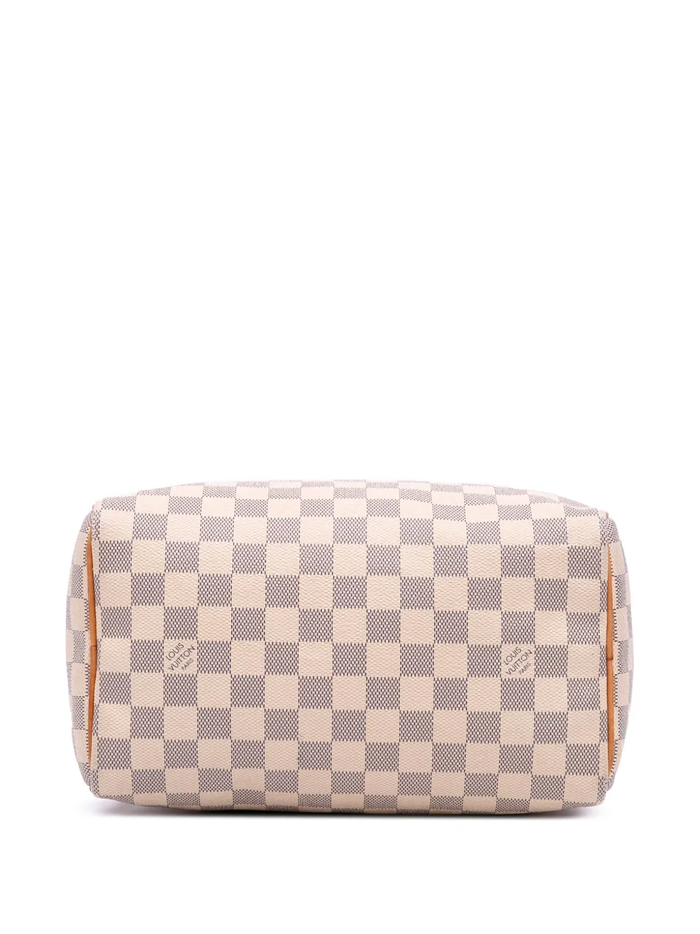 Pre-owned Louis Vuitton 2013 Damier Azur Speedy 25 Boston Bag In White