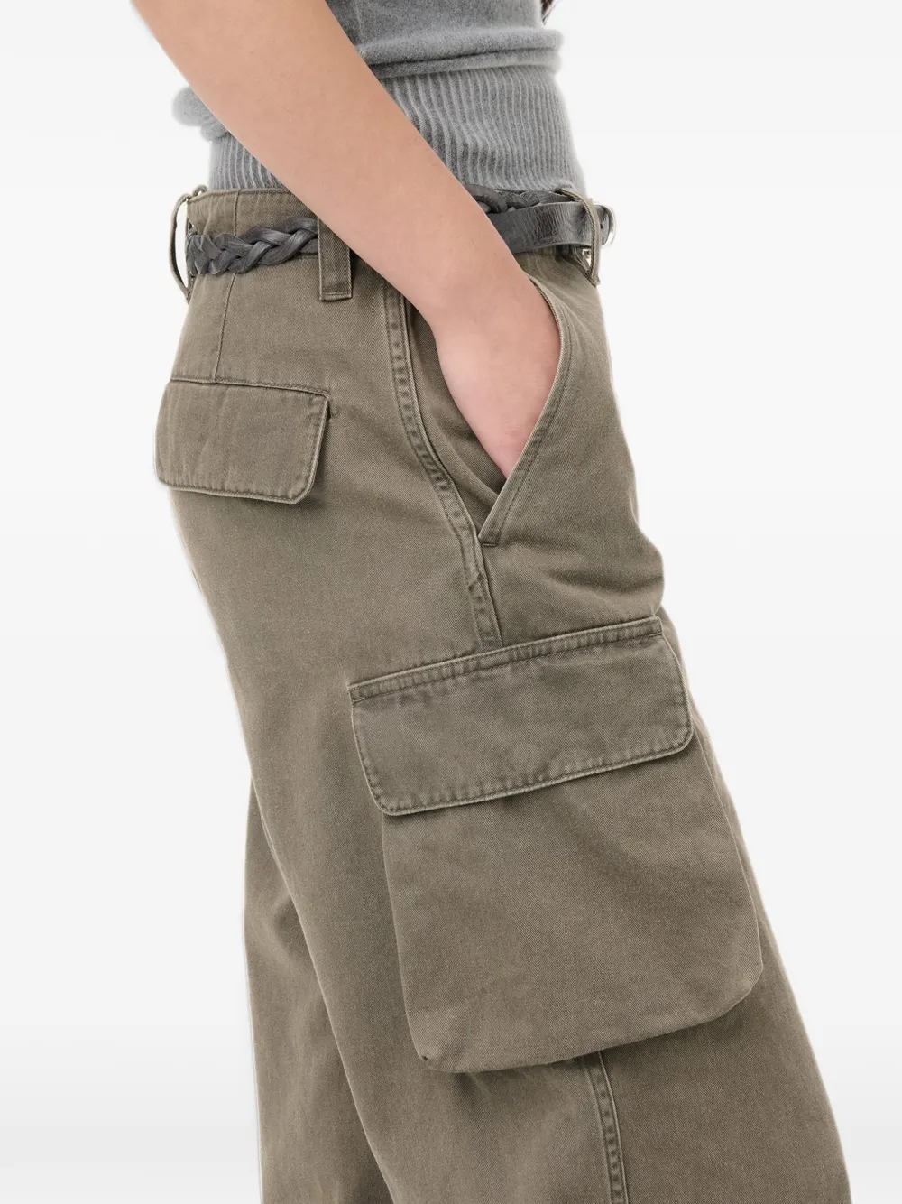 OUR LEGACY Peak broek met cargo zak Bruin
