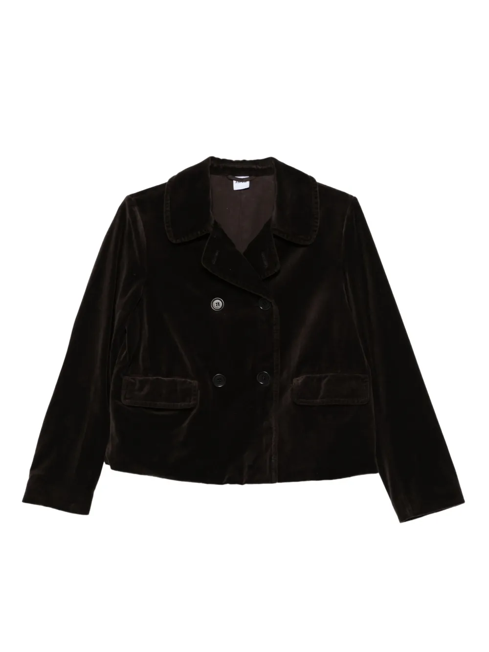 ASPESI velvet double-breasted jacket | Brown | Image 1