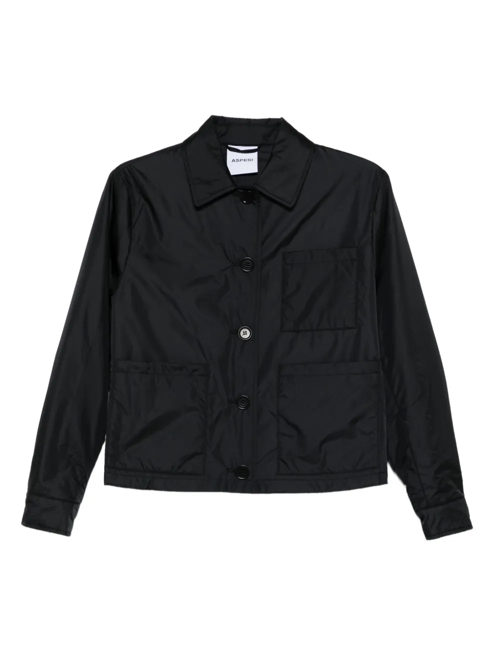 Aspesi Button-fastening Patch-pocket Jacket In Blue
