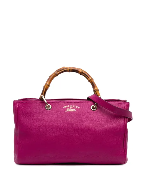 Gucci Pre-Owned 2016-2025 Medium Calfskin Bamboo Shopper satchel