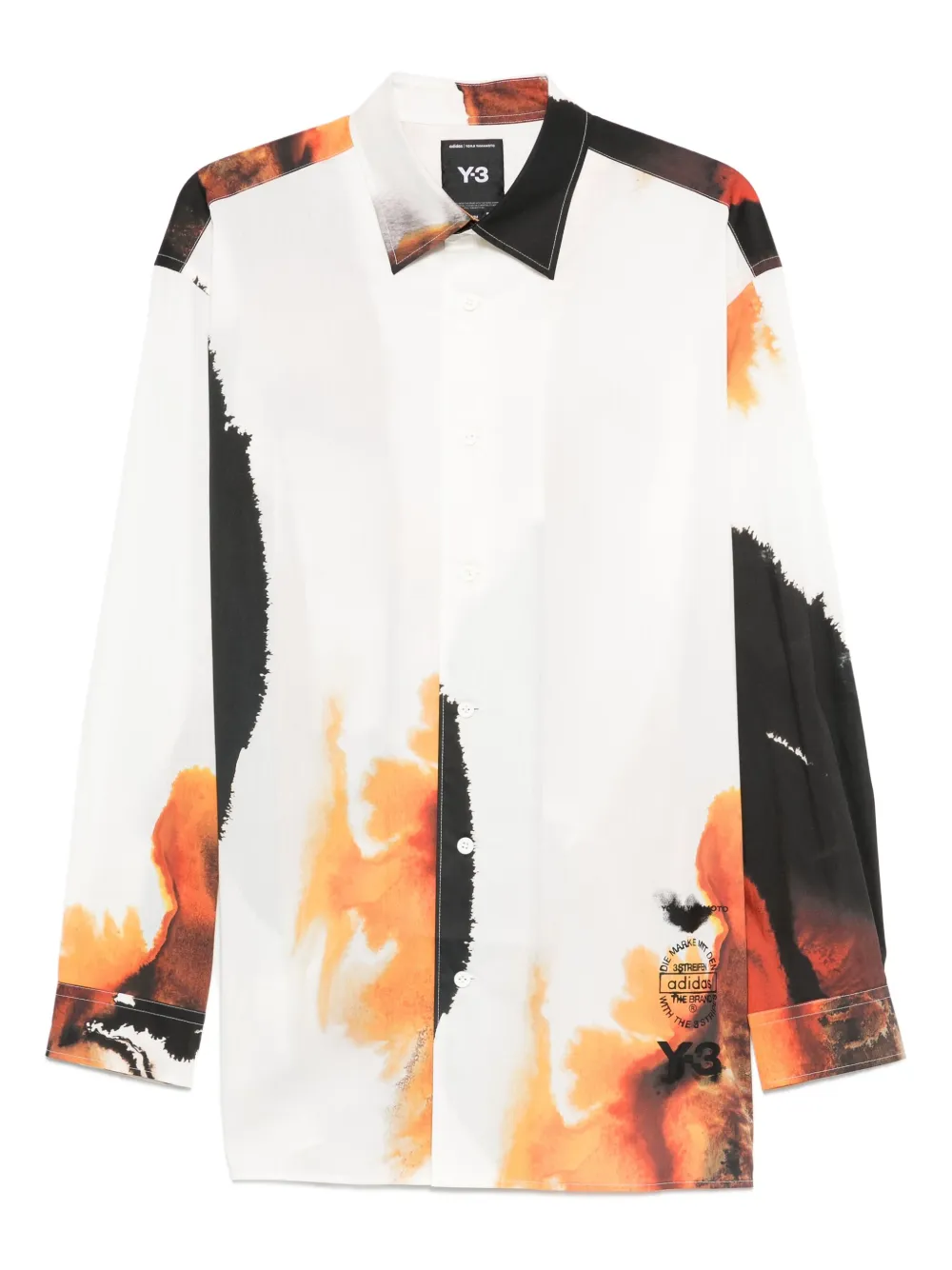 Y-3 x Yohji Yamamoto overhemd Wit