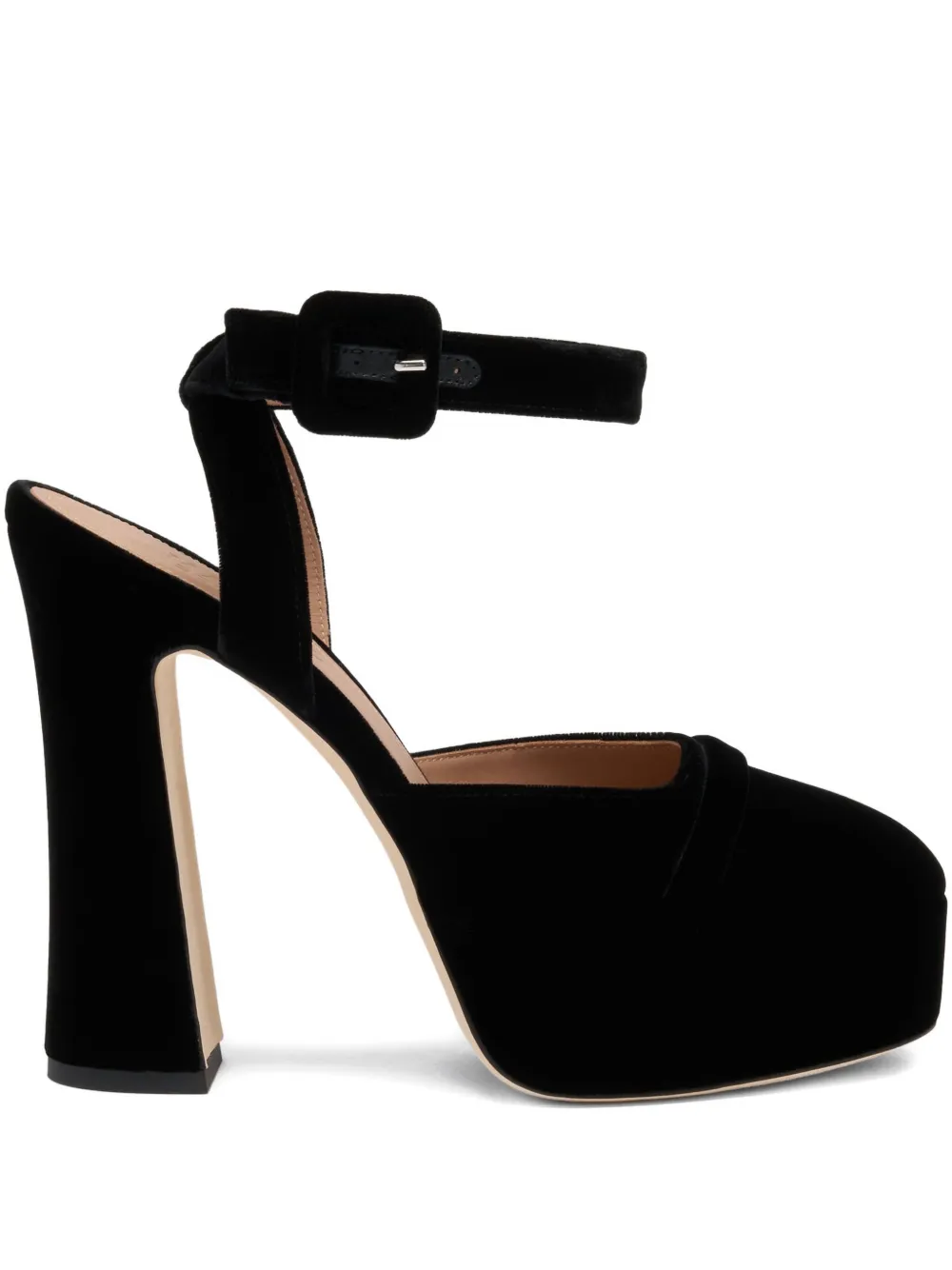 Malone Souliers 125mm Mora buckle platform pumps Black