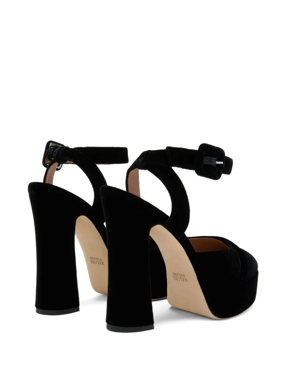 Malone Souliers Velvet Mora Buckle Slingback Heels 125 In Multi
