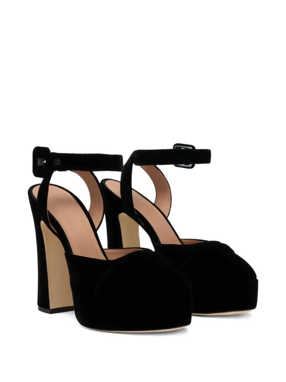 Malone Souliers 125mm Mora buckle platform pumps Black