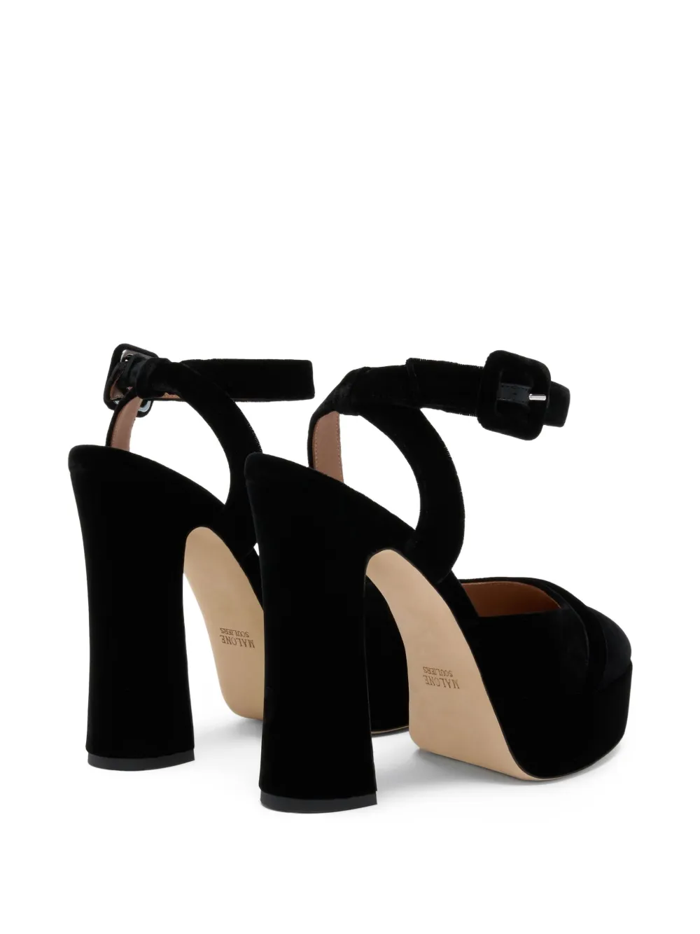 Malone Souliers 125mm Mora buckle platform pumps Black