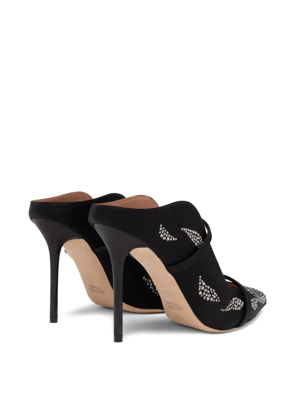 Malone Souliers 100mm Maureen Embellished Heeled Mules In Black