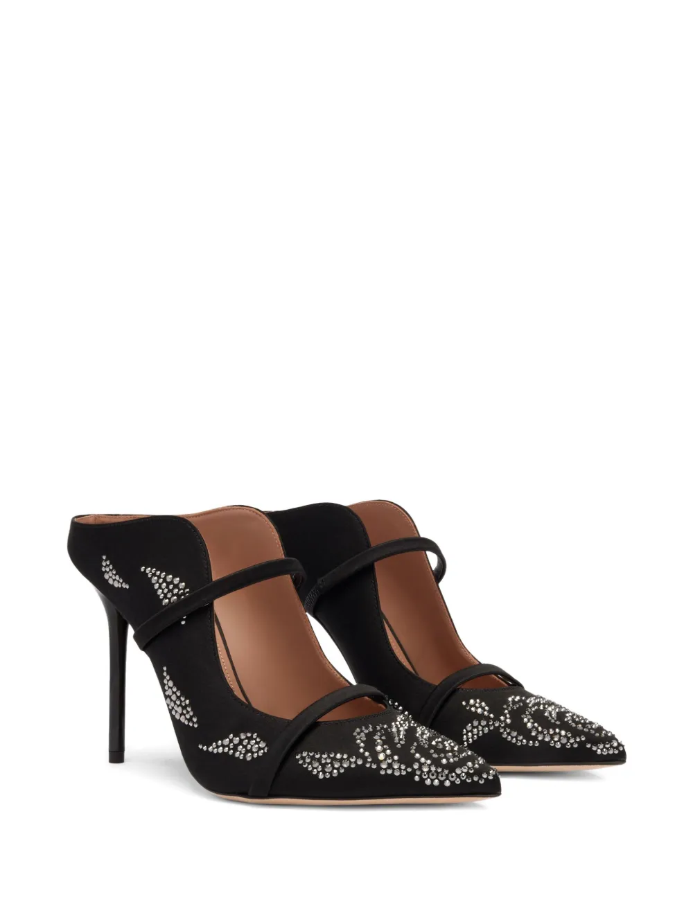 Malone Souliers 100mm Maureen Embellished Heeled Mules In Black