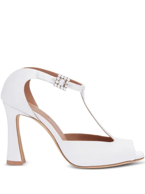 Malone Souliers 90mm pearl-embellished T-bar sandals