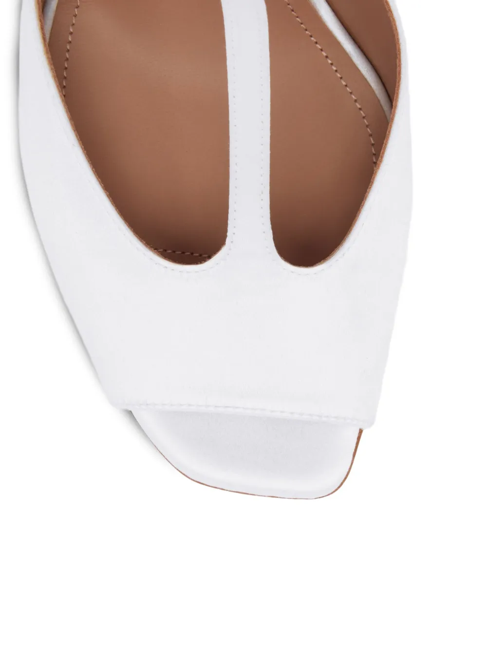 Malone Souliers 90 mm sandalen verfraaid met parels en T-bandje Wit