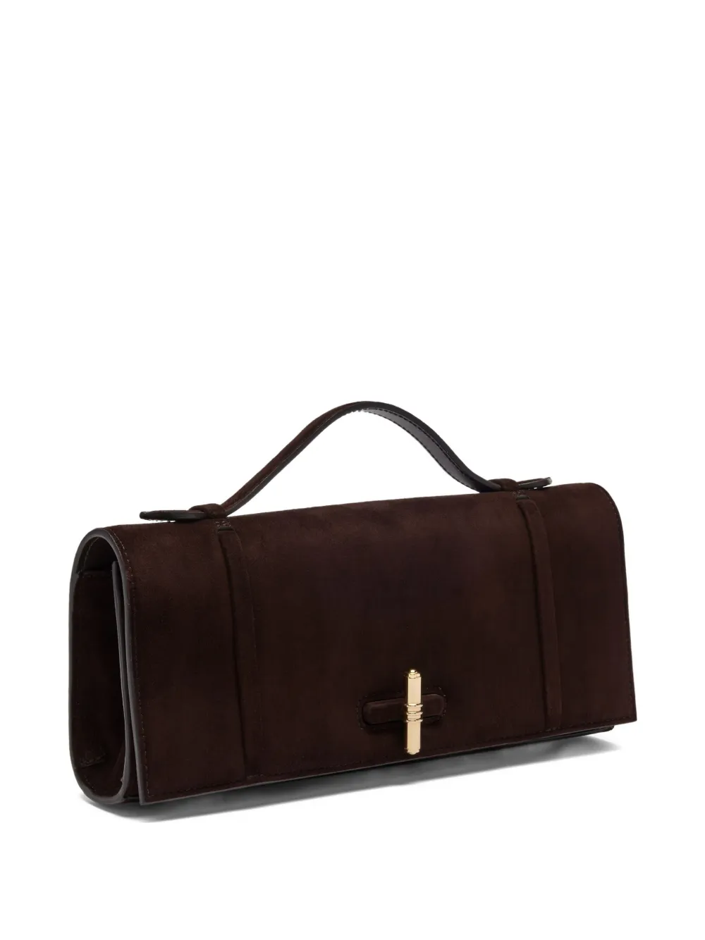 Malone Souliers Kleine May suède clutch Bruin