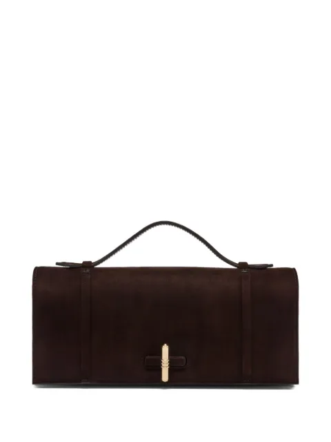 Malone Souliers small May suede clutch bag
