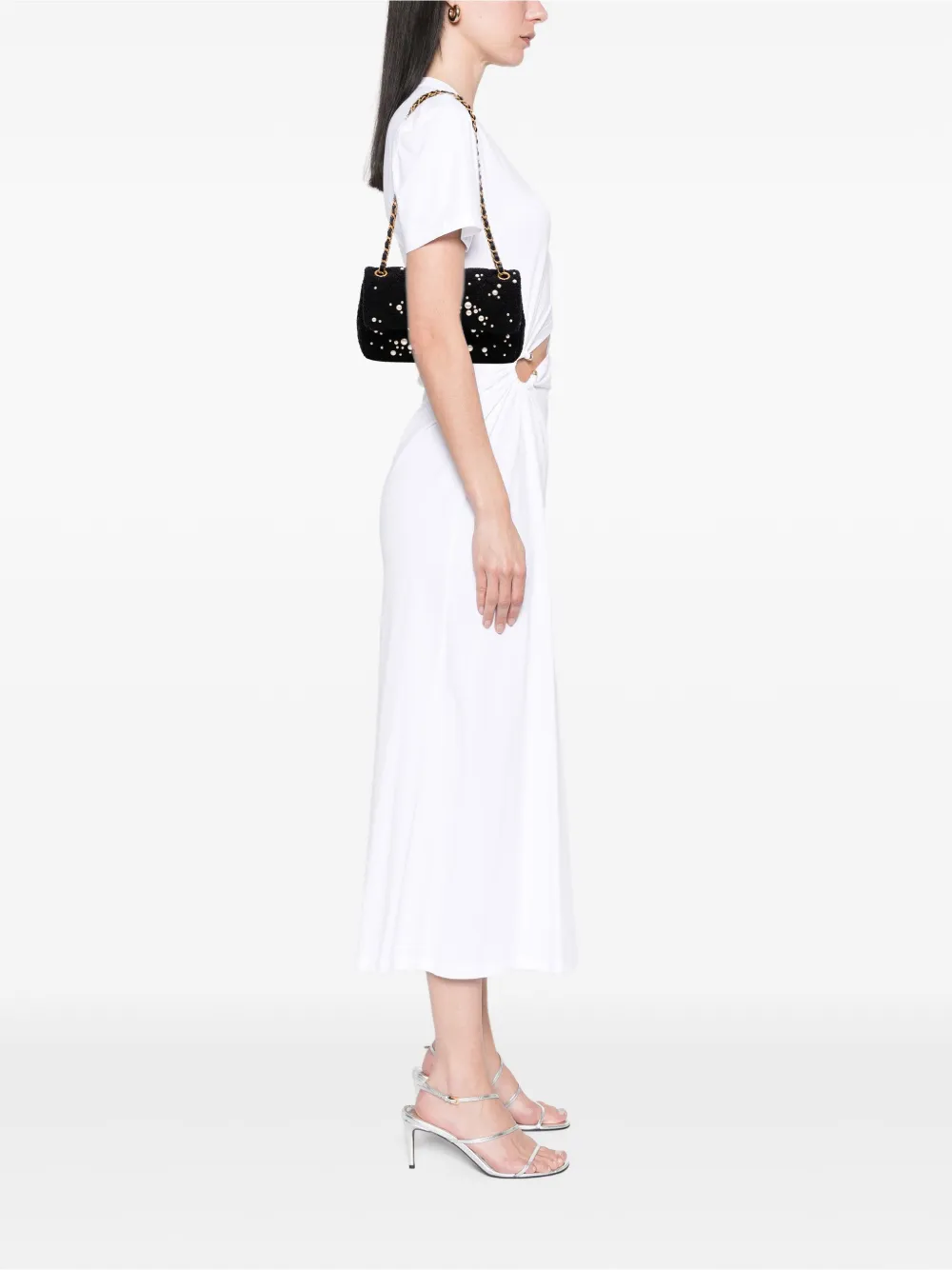 CHANEL Pre-Owned 2021-2025 Small Tweed Pearl Cosmos Flap crossbody bag | Pre-Owned | Image 2