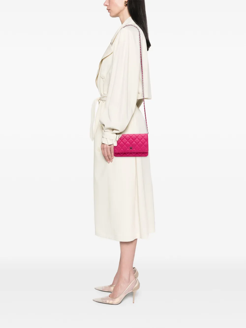 CHANEL Pre-Owned 2014-2015 Classic Caviar Wallet On Chain crossbody bag | Pre-Owned | Image 2